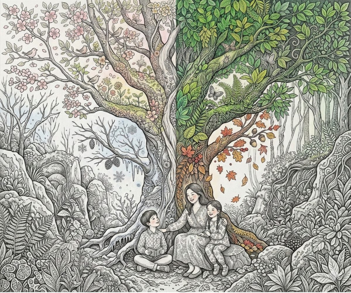 시간을 담은 나무 아래서